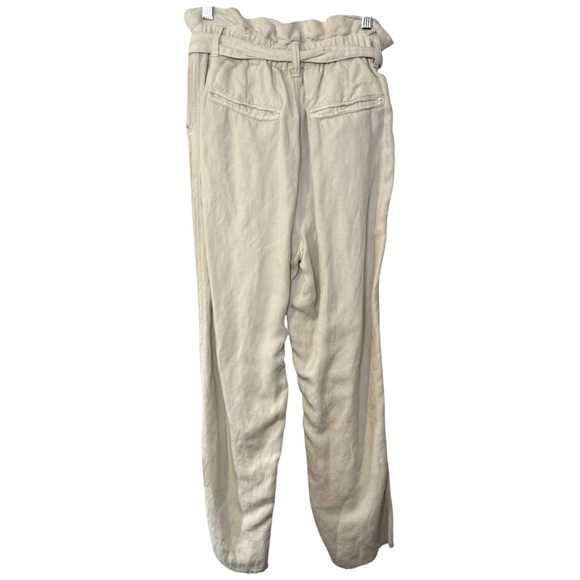 Aerie paper bag waist pants super soft comfy women’s small cream - Picture 2 of 11